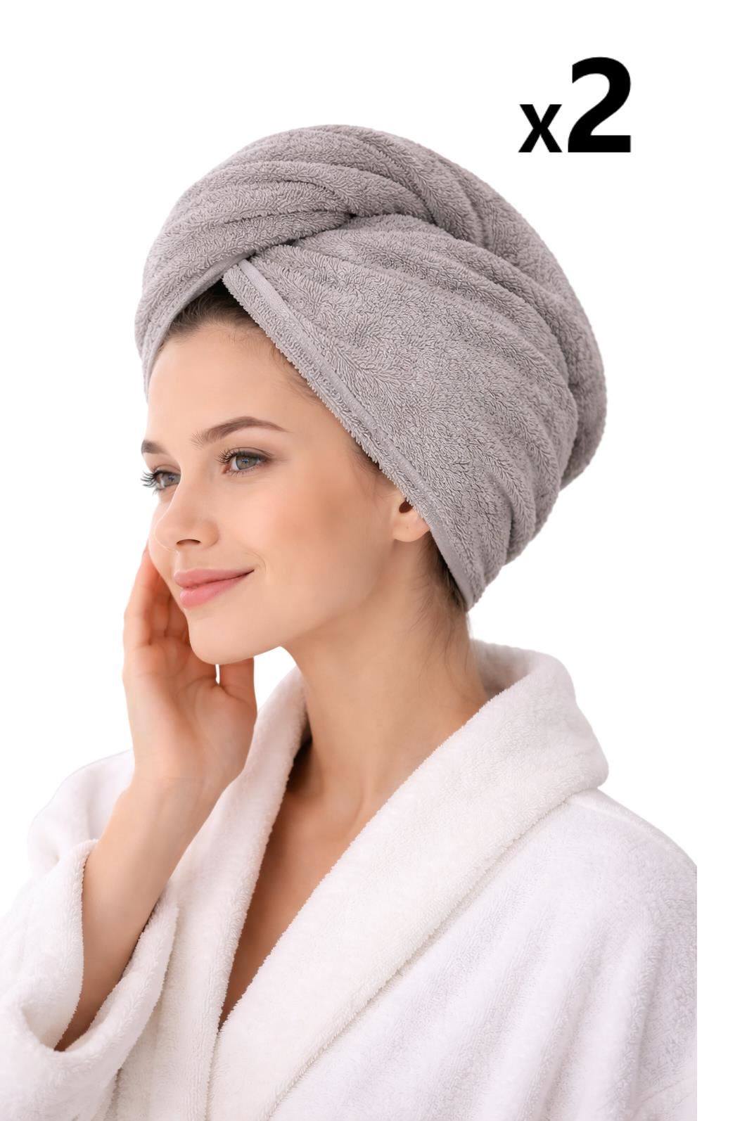 Pack x 2 Toallas microfibra absorbente para cabello